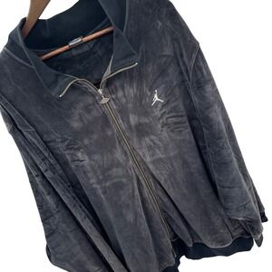 Jordan Mens Track Jacket 3XL Black Velour Full Zip Jumpman 356062-010